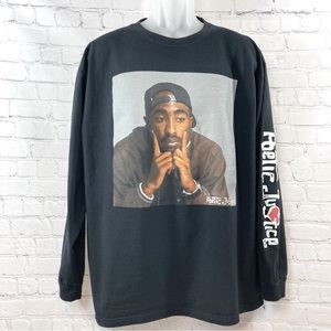 Tupac Shakur Poetic Justice Long Sleeve T-Shirt, Size XL